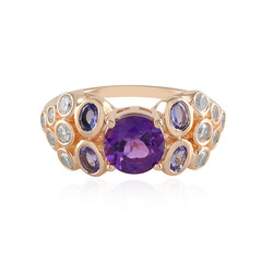 Siberian Amethyst Silver Ring (Adela Silber)