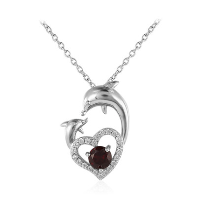 Garnet Silver Necklace