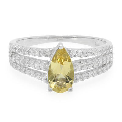 Yellow Beryl Silver Ring