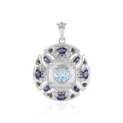 Sky Blue Topaz Silver Pendant