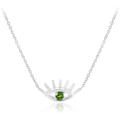 Russian Diopside Silver Necklace