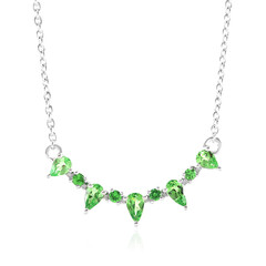 Tsavorite Silver Necklace