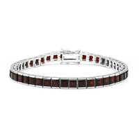 Garnet Silver Bracelet