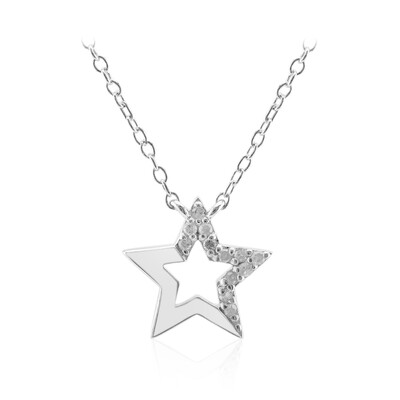 I3 (I) Diamond Silver Necklace