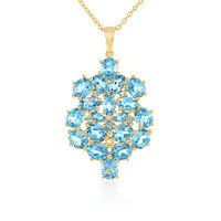 Swiss Blue Topaz Silver Necklace