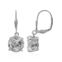 White Topaz Silver Earrings