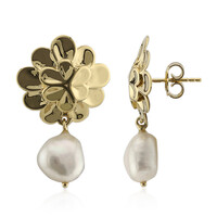 White Freshwater Pearl Silver Earrings (TPC)