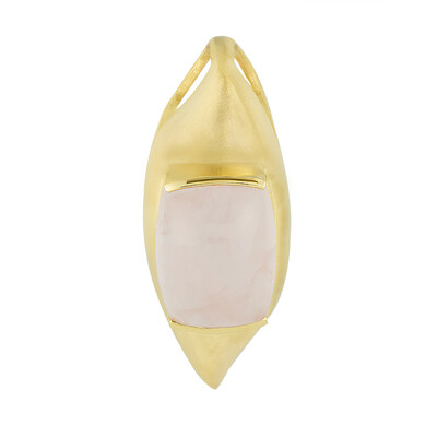 Rose Quartz Silver Pendant (MONOSONO COLLECTION)