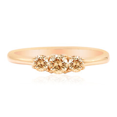 14K SI1 Argyle Rose De France Diamond Gold Ring