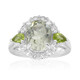 Green Amethyst Silver Ring