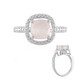 Rose Quartz Silver Ring