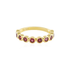 Noble Red Spinel Silver Ring