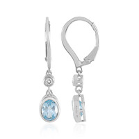 Sky Blue Topaz Silver Earrings