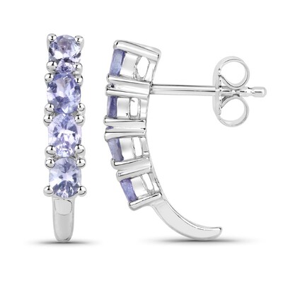 Tanzanite Silver Earrings