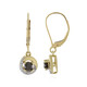 9K Black Diamond Gold Earrings