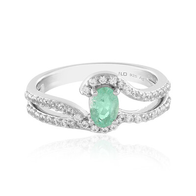 Colombian Emerald Silver Ring