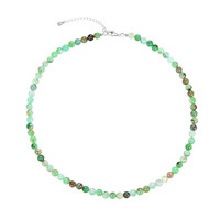 Chrysoprase Silver Necklace