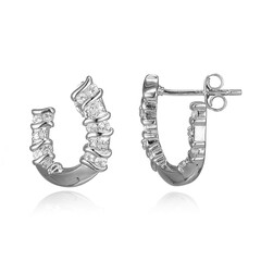 White Topaz Silver Earrings