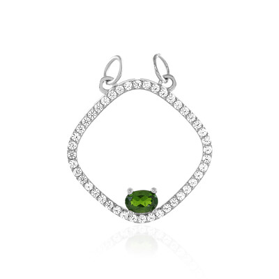 Russian Diopside Silver Pendant