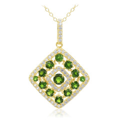 Russian Diopside Silver Necklace