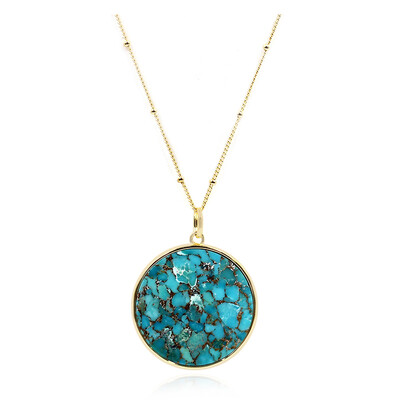 Blue Copper Turquoise Silver Necklace (Faszination Türkis)