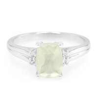 Prehnite Silver Ring