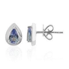 Unheated Tanzanite Silver Earrings (Pallanova)