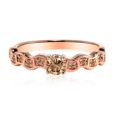 14K VS1 Argyle Rose De France Diamond Gold Ring (Annette)