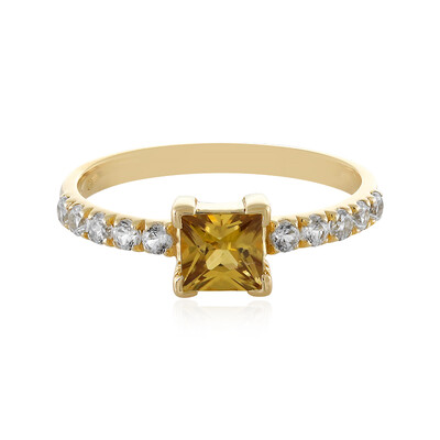 9K Yellow Zircon Gold Ring (Adela Gold)