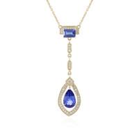 14K AAA Tanzanite Gold Necklace (de Melo)