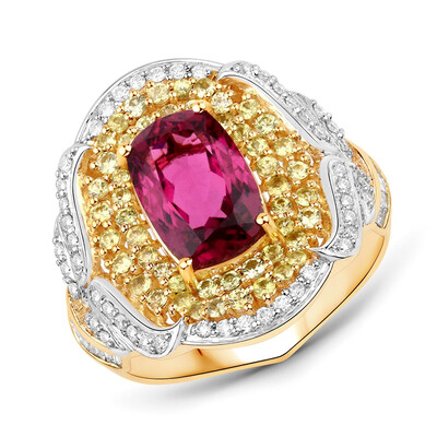 14K AAA Brazilian Rubelite Gold Ring (SUHANA)