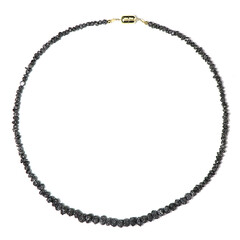 Black Diamond Silver Necklace