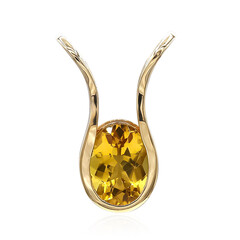 9K Golden Beryl Gold Pendant