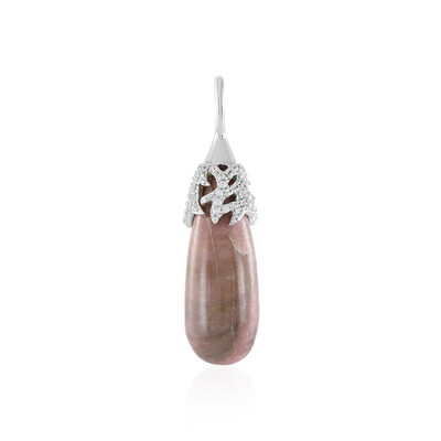 Guava Quartz Silver Pendant (MONOSONO COLLECTION)