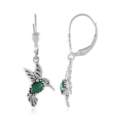 Malachite Silver Earrings (Desert Chic)