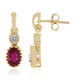 Bemainty Ruby Silver Earrings