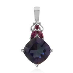 Purple Mystic Quartz Silver Pendant