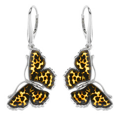 Baltic Amber Silver Earrings