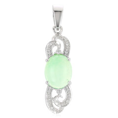 Imperial Chrysoprase Silver Pendant