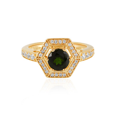 Russian Diopside Silver Ring