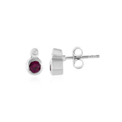 Rhodolite Silver Earrings