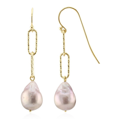 Pink Freshwater Pearl Silver Earrings (TPC)