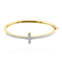 9K SI1 (G) Diamond Gold Bangle