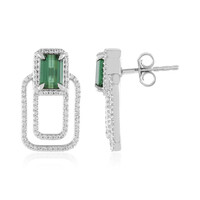 Benedito Green Tourmaline Silver Earrings