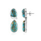 Mojave Blue Copper Turquoise Silver Earrings (Faszination Türkis)