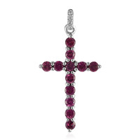 Rhodolite Silver Pendant