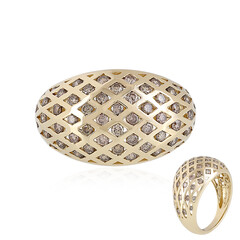 9K I2 Champagne Diamond Gold Ring (de Melo)