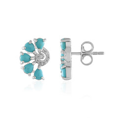 Sleeping Beauty Turquoise Silver Earrings