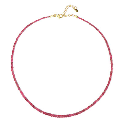 Noble Red Spinel Silver Necklace