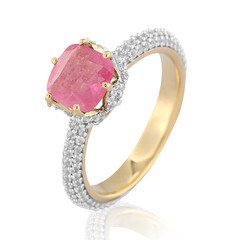 Madagascar Pink Sapphire Silver Ring (de Melo)